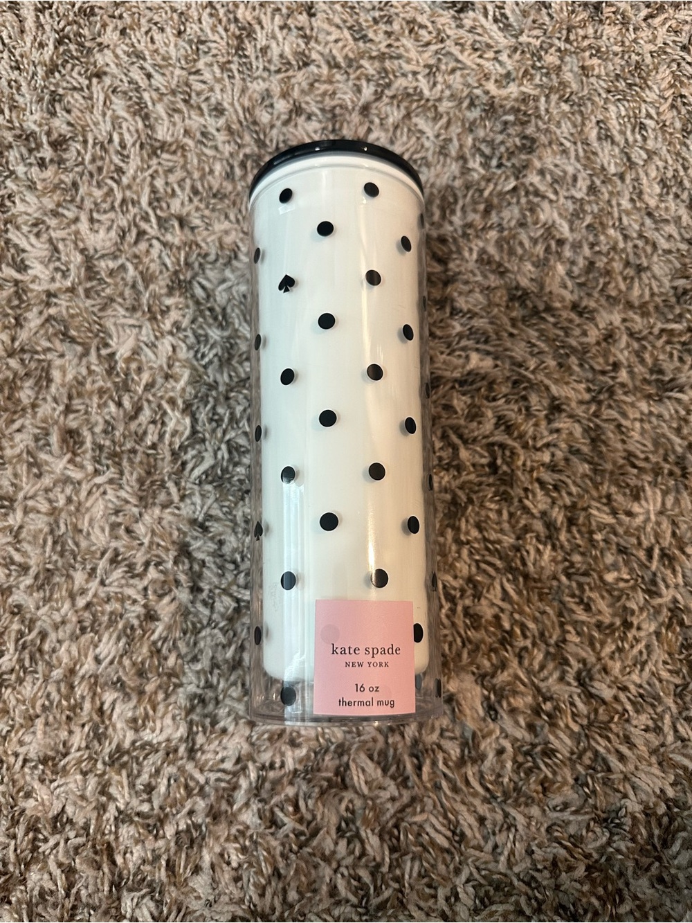 kate spade Black and White Polka Dot Thermal Tumbler